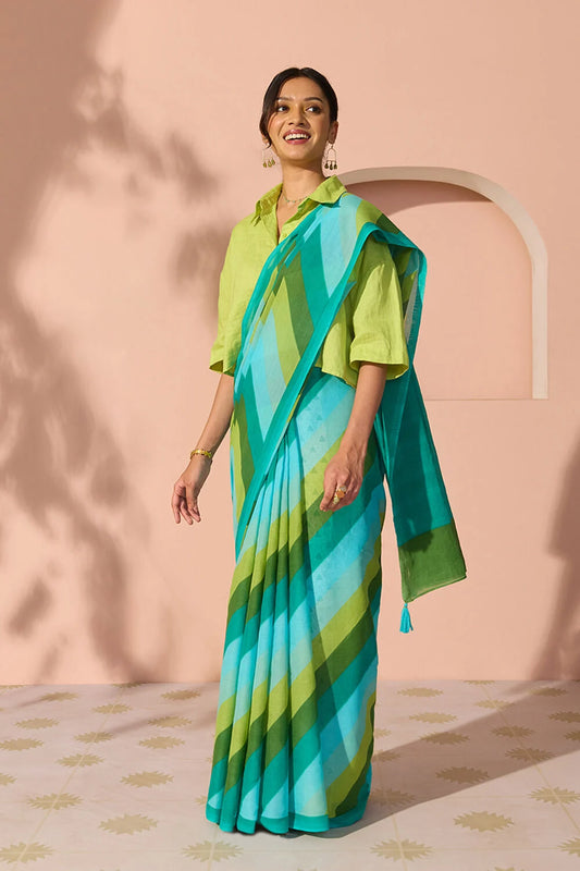 Elegant Floral Cotton Saree