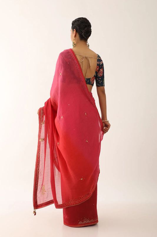 Elegant Party Wear Silk Saree with Glamorous Festive Design