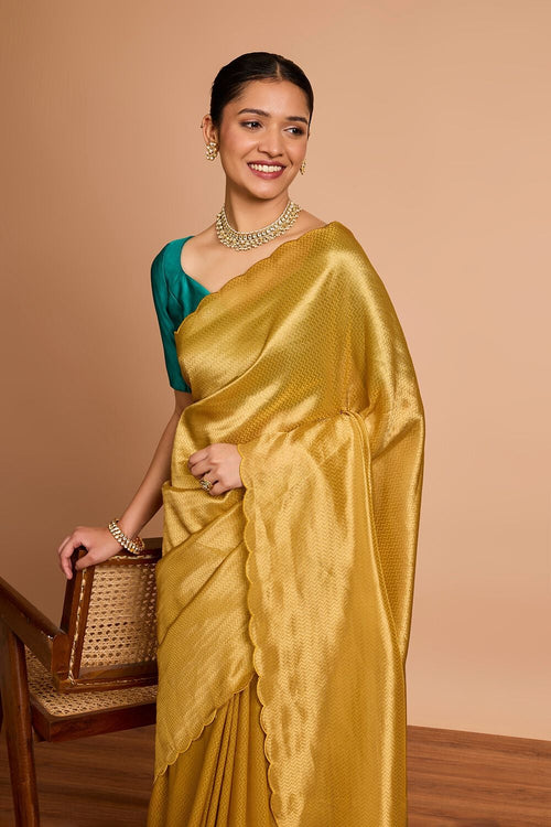 Elegant Yellow Party Wear Saree with Festive Glamour