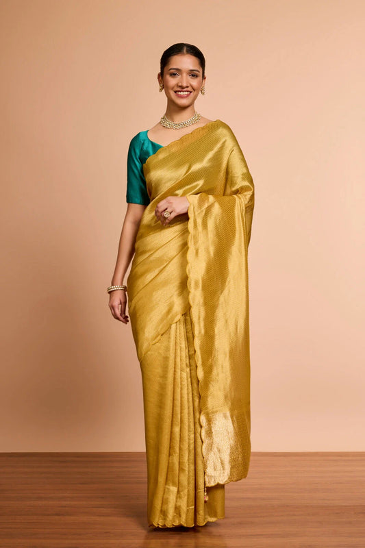 Elegant Yellow Party Wear Saree with Festive Glamour