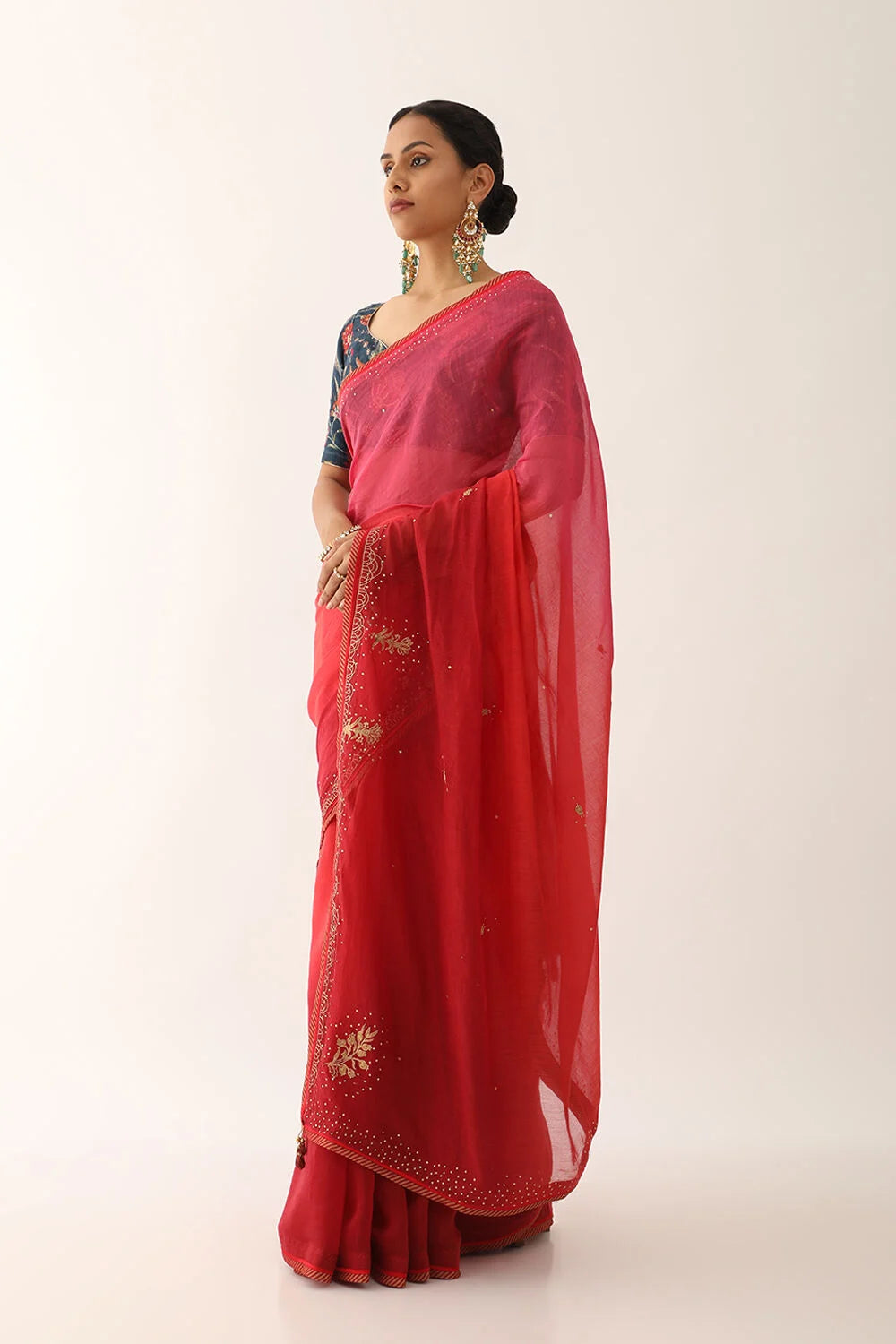 Elegant Party Wear Silk Saree with Glamorous Festive Design