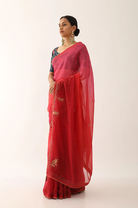 Elegant Party Wear Silk Saree with Glamorous Festive Design